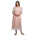 thumbnail image 2 of Moomaya WoMen's Short Sleeve Nightdress For Ladies Printed Cotton Nightwear, 2 of 6