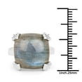 thumbnail image 3 of Genuine Cushion Labradorite Ring in Sterling Silver - Size 7.00, 3 of 3