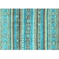 thumbnail image 1 of Ahgly Company Indoor Rectangle Abstract Light Blue Modern Area Rugs, 4' x 6', 1 of 4