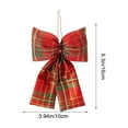 thumbnail image 3 of Christmas Plaid Bow Ornament – Fabric Hanging Decoration for Tree, Window, Wall or Gift Wrapping, Classic Holiday Ribbon Decor for Home, Wedding, Party, 3 of 5