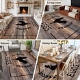 thumbnail image 6 of 6x9 Washable Area Rug, Chicken Eggs Non-Slip Large Rectangle Rug for Living Room Dining Room, Farmhouse Animal Brown Wood Grain Indoor Floor Mat for Home Decor, 6 of 9