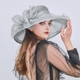 thumbnail image 6 of Women'S Organza Derby Fascinator Hat Bridal Tea Party Wedding Hat Church Cap Hats Fancy Hat Kentucky Derby Cocktail Flower Hat Girls Church Easter Hat Sun Caps Sun Hats For Women Fascinator Hat, 6 of 8