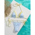 thumbnail image 5 of Women's Striped Triangle Bikini Swimwear For Vacation/Music Party Summer, Resort Wear Beach, 5 of 8