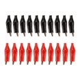 thumbnail image 1 of 20 Pcs Black Red Soft Plastic Coated Testing Probe Alligator Test Clip, 1 of 5