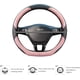 thumbnail image 4 of Funda deportiva para volante de coche en forma de D, de microfibra transpirable y piel sintética, antideslizante y protectora para el tipo D, 38 cm (15") de diámetro (marrón), 4 of 5
