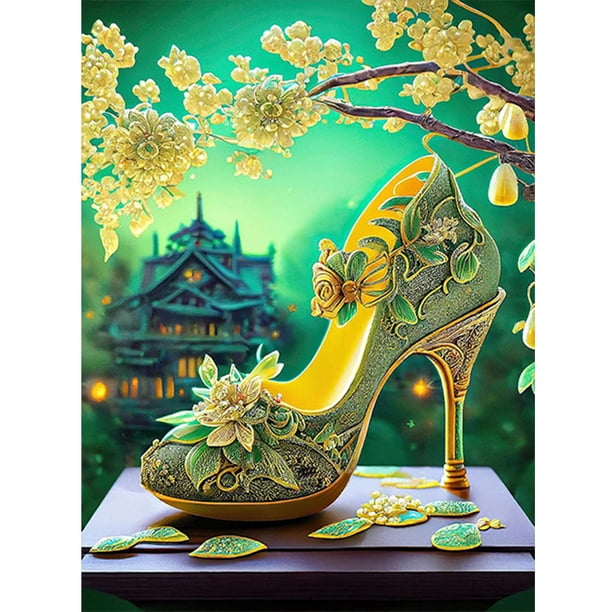 Pintura de diamante 5D DIY Taladro redondo completo Kit de tacones altos Art Home Decor (sz3366) FLhrweasw Nuevo