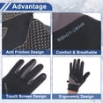 thumbnail image 5 of Unique Bargains Full Finger Outdoor Fleece Women Motorcycle Gloves Cycling Gloves for Climbing Motorcycling Hiking Cycling Polyester Gray One Size 24cm x 9.5cm 1Pair, 5 of 7
