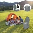 thumbnail image 5 of Zimtown Camping Toilet with Detachable Bucket and Toilet Paper Holder Grey, 5 of 7