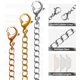 thumbnail image 3 of Extensor de collar de 15 Uds. Con cierre de langosta, cadena de extensión de collar, extensor de pulsera de acero inoxidable para fabricación de joyas DIY Adepaton WRMH-994-2, 3 of 7