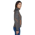 thumbnail image 3 of North End 78697 Women's Flux Mélange Bonded Fleece Jacket-Carbon/ Orange Soda-2XL, 3 of 3