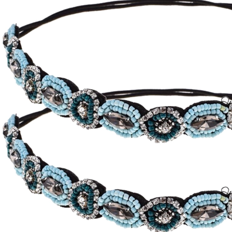 Beaded Headband for Women, Crystal Rhinestone Headband for  display picture 2