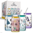 thumbnail image 3 of Disney Princess Icon Tumbler Glasses with Lids, 16-ounce, Set of 4, 3 of 20