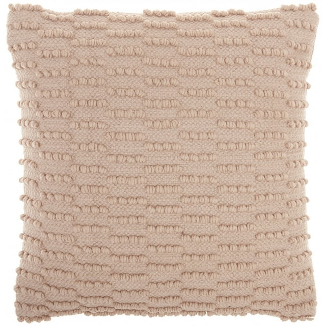 homeroots home decor 386178 Blush Textured Broken Stripes Throw Pillow