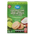 thumbnail image 1 of Great Value Coconut Lime Crème Sandwich Cookies, 1 of 3