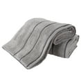 thumbnail image 3 of Lavish Home 67-0036-S 2 Piece Luxury Cotton Towel Set, Silver & Black, 3 of 3
