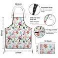 thumbnail image 3 of Pioneer Flower Floral Print Pattern Apron-Garden Aprons for Women with Pockets-Cotton Linen Waterproof Kitchen Cooking Gardening Aprons Adjustable for Kitchen,Cooking,BBQ and Salon 33x27 Inch, 3 of 7