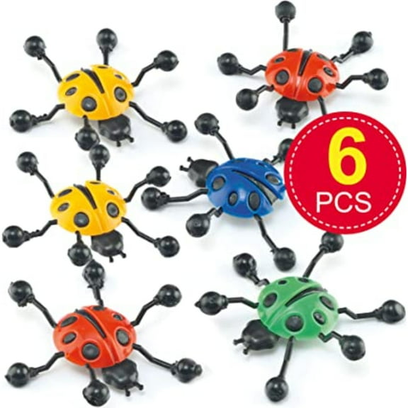 KEINXS Window runners – Ladybird – Toy for Children as Party Bags and Prize at Children's Birthday – Pack of 6