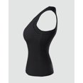 thumbnail image 6 of Tank Tops with Built in Bras Athletic Tank Tops for Women Ribbed Tank Top Fitness Workout Running Tops Black S, 6 of 8