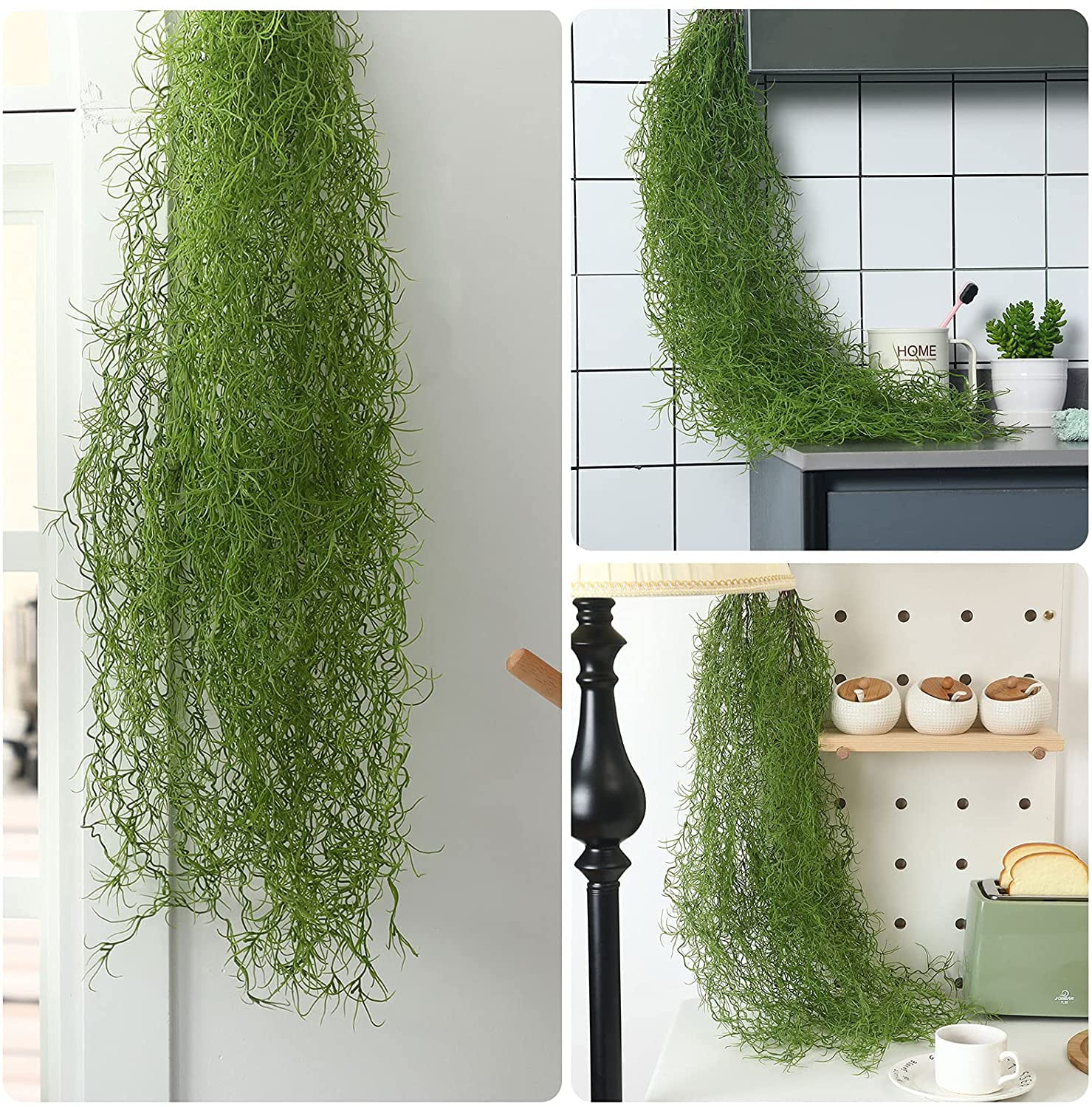  COTSEN 5 Pack Spanish Moss Faux Greenery Moss Fake Vines Moss  Hanging Plants for Potted Plants Artificial Hanging Moss Garland Used for  Family Indoor and Outdoor Gardens Decoration : Home 