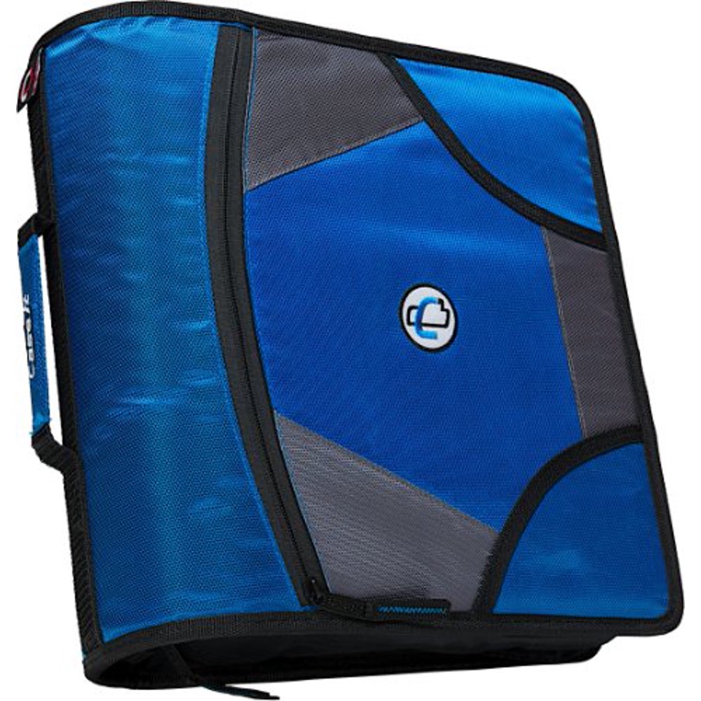 Caseit King Sized Zip Tab 4Inch DRing Zipper Binder with 5Tab File