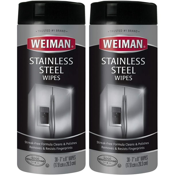 Weiman Stainless Steel Cleaning Wipes 2 Pack Removes ...
