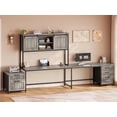 thumbnail image 6 of Farmhouse L Shaped Computer Desk with 6 Drawers and Hutch, Reversible Home Office Desk, Corner Office Desk, 6 of 7