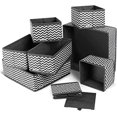 thumbnail image 1 of RV Caja de Almacenamiento, 8 Piezas Cajas de Almacenamiento Abiertas de Textiles No Tejidos, Cajón de Tela, Cofre de Almacenamiento Plegable para Ropa, Juguetes, Ropa, con Asas y Etiquetas de Cuero Sailing Electrónica, 1 of 5