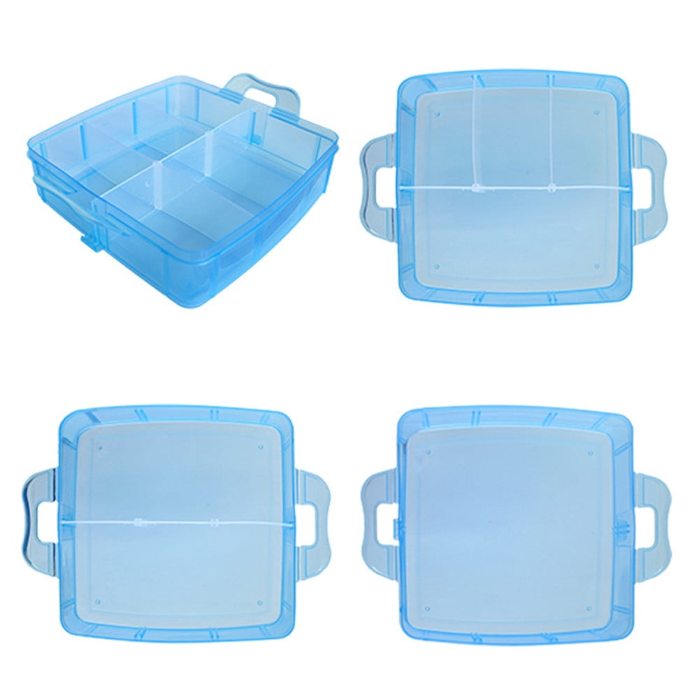 Boîte De Rangement Transparente 24 Compartiments - Pour Bijoux, Perles, Loisirs Créatifs - Avec Couvercle Et Crochet