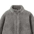 thumbnail image 4 of Gubotare Girls Fleece Jackets Girls Zip Up Hoodie Fleece Lined Hooded Jacket Girls Active Jacket Size 6-7,(Grey 6-7 Years), 4 of 4