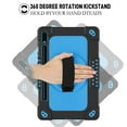thumbnail image 3 of FIEWESEY for Samsung Galaxy Tab S8 Tablet Case,Adjustable Shoulder Strap Hand Strap Rotatable Stand Kids Shockproof Protective Case for Samsung Galaxy Tab S8/Galaxy Tab S7 11 Inch(Black/Blue), 3 of 6