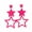 Hot Pink, variant on Star Long Dangle Earrings for Women Lucky Hollow Star Pendant Earrings Exaggerated Sparkly Earrings Wedding-Decor