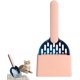 thumbnail image 1 of Rosa y azul: pala para arena de plástico para gatos, pala para arena para gatos con soporte, pala para arena profunda, pala para arena para mascotas (paquete de 2, pala para arena y soporte), 1 of 5