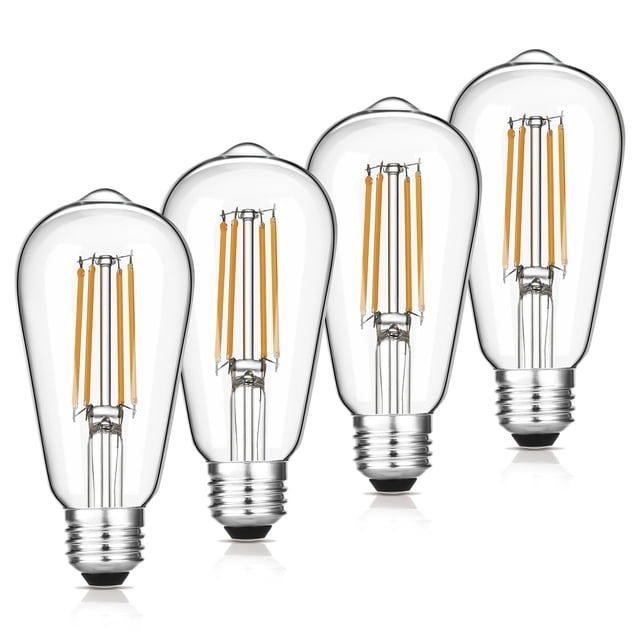 Bombillas LED Gozelux Vintage Edison de 6 W, 60 W, equivalente a intensidad regulable, 2700 K