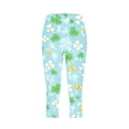 thumbnail image 4 of Haivin Women's Yoga Capri Pants with St. Patrick's Day All-Over Print, Form-Fitting, Casual and Fashionable for Fitness, Daily Wear and Holiday Celebration, 4 of 5