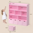 thumbnail image 2 of Aiho Kids Bookcase,Children's Book Shelf, 4 Drawers with wheels for Storage,Toddler Bookshelf for Nursery,Kids Rooms - Pink, 2 of 12