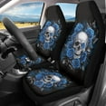 thumbnail image 2 of Uorisanigo Blue Skull Rose Car Seat Covers Waterproof Car Seat Covers Full Set of 2 Easy Installation Breathable Front Seat Cover Cars Accessories Suitable for Cars, SUV and Trucks, 2 of 7