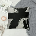 thumbnail image 2 of Creowell Black and Beige Throw Pillows Cover，Abstract Modern Pillow Covers，Black and Beige Bedroom Decor，Abstract Pillow Covers for Home livingroom Bedroom 18x18in, 2 of 5
