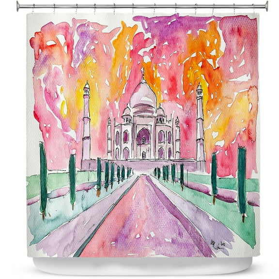 Shower Curtains 70" x 73" from DiaNoche Designs by Markus Bleichner - Taj Mahal Colorful