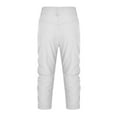 thumbnail image 3 of IDALL Cargo Pants Women Capri Pants Rrousers Loose Casual Pants Pants Cropped Foot Pocket Beam Shorts Pants Hiking Pants Women Summer Pants White L, 3 of 8