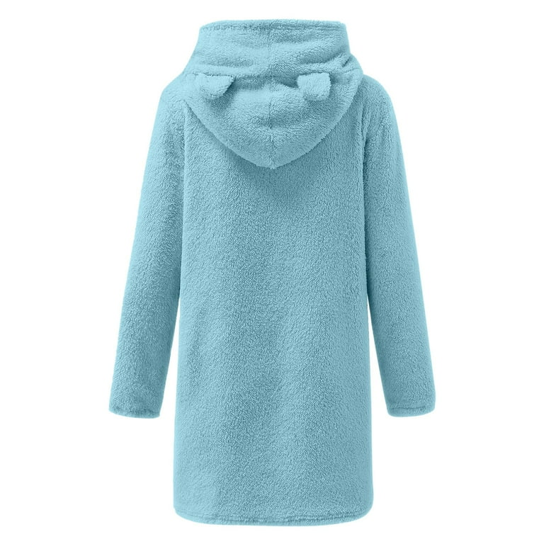 Cat Ear Hoodies for Women Fuzzy Sweaters for Women Hoodies Winter Animal Womens Sweatshirts No Hood Animal Hoodies with Ears Long Sleeve Womens Hoodies Pullover Hoodies for Women Pullover Hooded Walma...