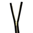thumbnail image 6 of Mandala Crafts Heavy Duty Zipper - Metal Zipper - #10 Black Separating Zipper for Jackets Sewing Coats Upholstery Clothing Gold 38 Inch Zipper, 6 of 6