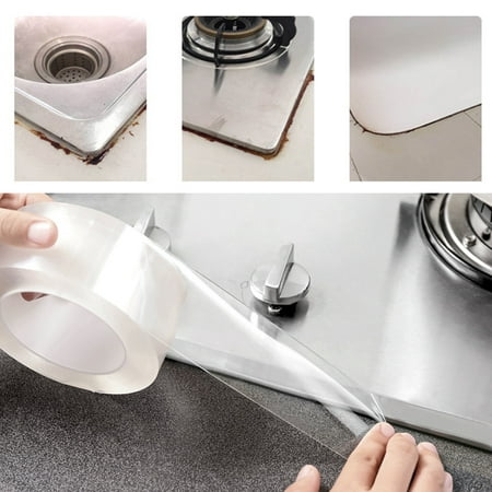 Caulk Strip Transparent Acrylic Waterproof Mildew-Proof Self-Adhesive Tape Kitchen Sink Line Stick