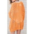 thumbnail image 3 of Hollow-Out Women Knit Kimono Caridgan Open Front Loose Sweater Coat, 3 of 4