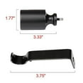 thumbnail image 4 of UTOPIA ALLEY Wall Mounted 3/4 Inch Curtain Rod - Curtain Rods For Windows 48 to 86 Inch, Adjustable Drapery Rods, Black Curtain Rods, Bedroom Curtain Rods, Tapestry Poles (Black, 48"-86"), 4 of 8
