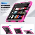 thumbnail image 6 of Samsung Galaxy Tab A9+/A9 Plus protective case, 360 ° rotating bracket (Rose), 6 of 9