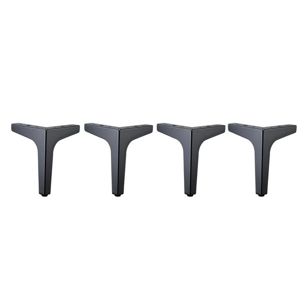 Patas de metal para sofá seccional Loveseat - Juego de 4 negro/dorado/cromado 15cm