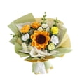 thumbnail image 4 of de flores de ganchillo de simulación de peluche hechos a mano, ramo de flores de punto, flores artificiales, hermosas flores hechas a mano, Girasol, 4 of 8