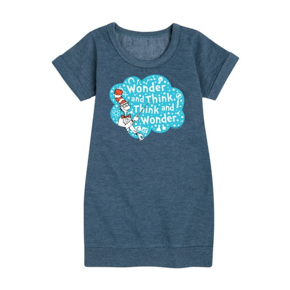 Dr. Seuss - Wonder And Think - Toddler And Youth Girls Fleece Dress