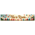 thumbnail image 3 of LUUFILx Easter Wall Banner Backdrop Cross He is Risen Religious Background Spring Celebration Church Decoration Photography Props Christian Decor, 3 of 8