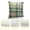 thumbnail image 4 of Leisuo Plaid Check Throw Pillow Cover, Scottish in Beige White Teal Green and Grayish Blue Decorative Pillow Cases Square Cushion Covers for Home Sofa Couch 18\x18\, 4 of 5